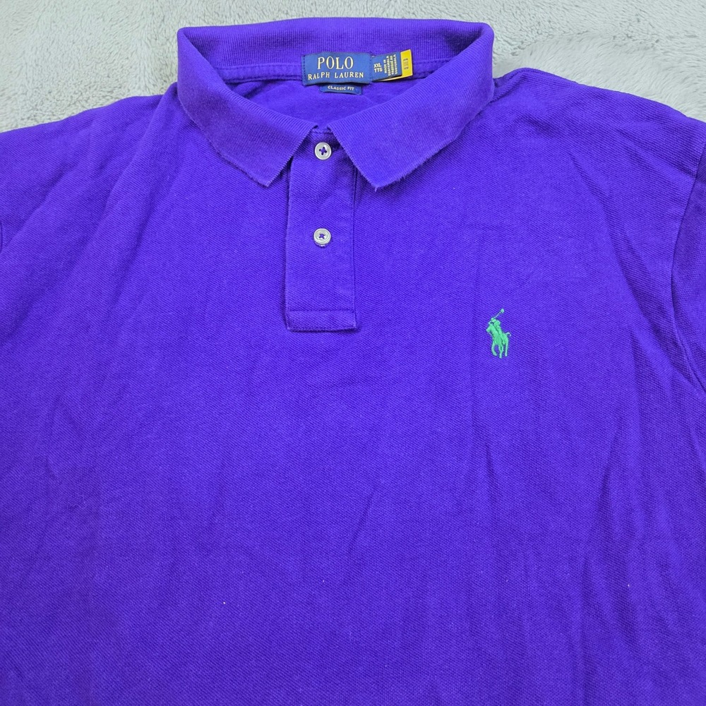 Polo Ralph Lauren Polo Shirt Mens XXL Classic Fit Embroidered Pony Logo Purple